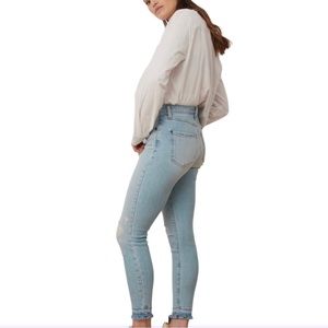 Yoga Jeans Rachel Skinny High Rise Light Wash Denim Stretch Jeans The Pier